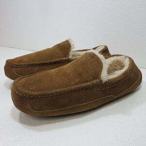 UGG Ascot Comfort Suede Wool Lined Slippers Men's House Shoes Footwear Sz 13